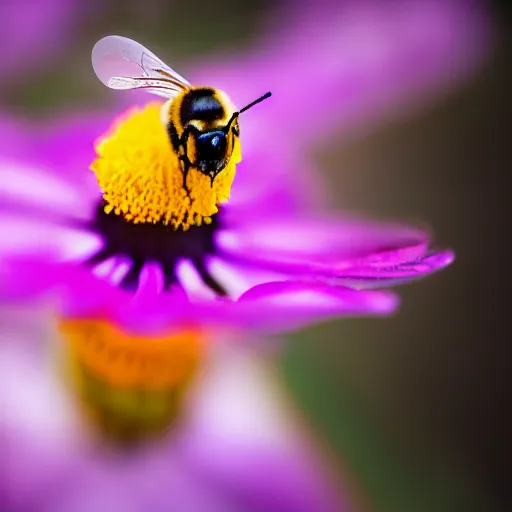 Prompt: cinematography, 4k, cinematic lightning, bee on a flower