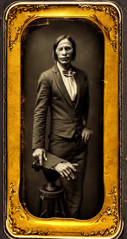 Image similar to a highly detailed digital collodion photograph, a portrait of a blackjack dealer