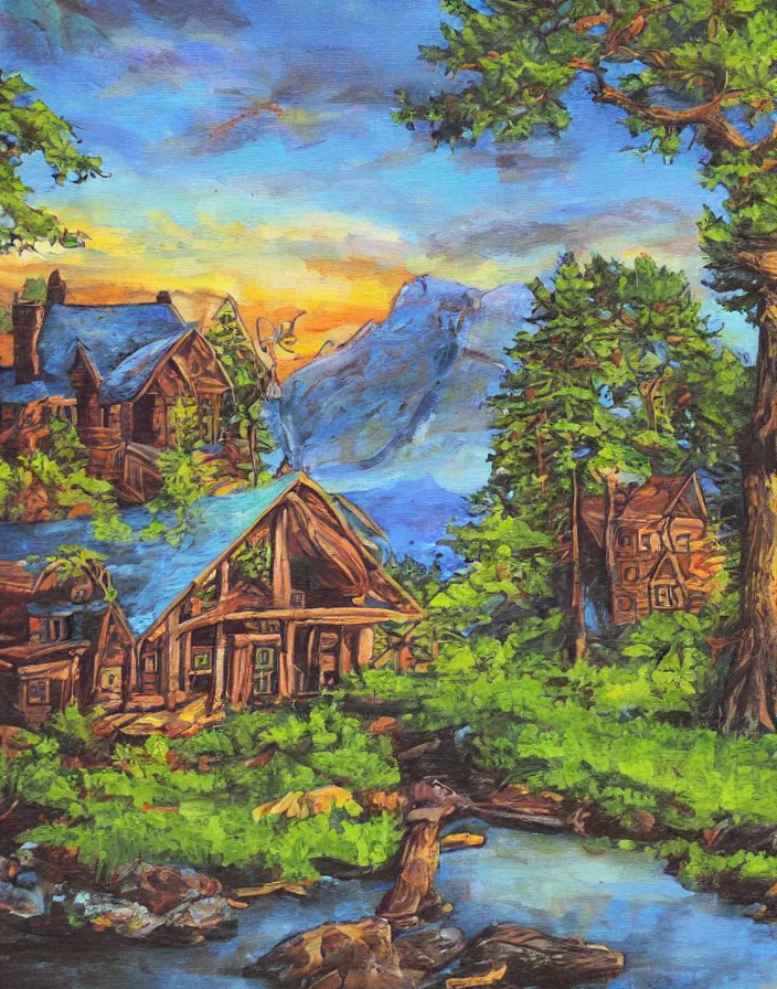 Image similar to Lodge art