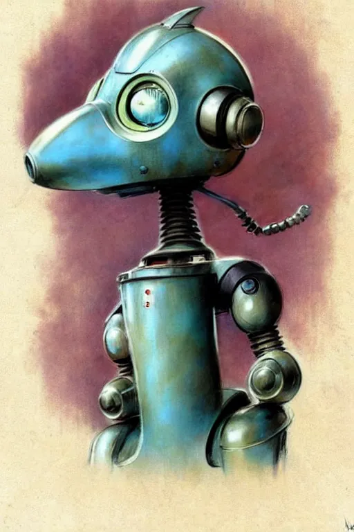 Prompt: ( ( ( ( ( 1 9 5 0 s robot disney movie character. muted colors. ) ) ) ) ) by jean - baptiste monge!!!!!!!!!!!!!!!!!!!!!!!!!!!!!!