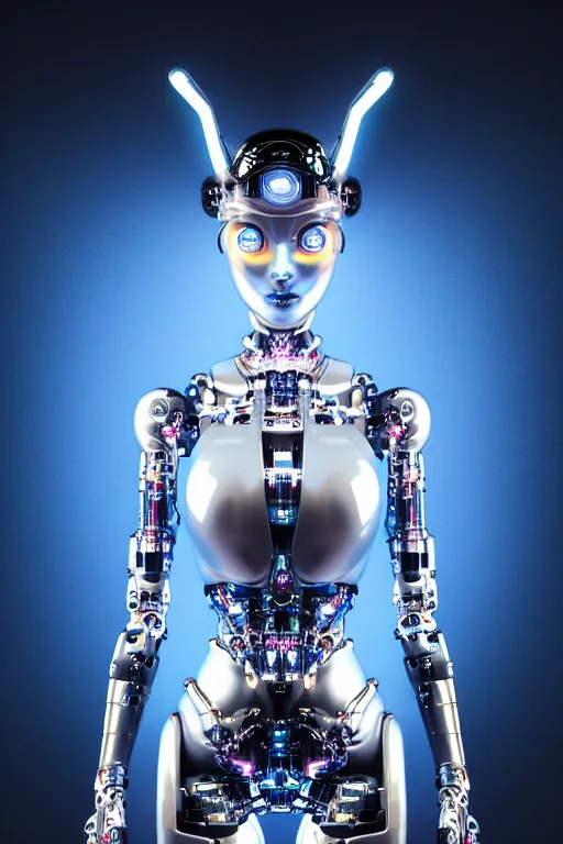 Image similar to detailed photo of the half - cybernetic robocatgirl, symmetry, awesome exposition, very detailed, highly accurate, intricate, professional lighting diffracted lightrays, 8 k, sense of awe, science magazine cover