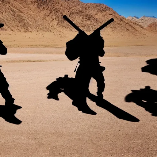 Image similar to shadow warriors in the desert