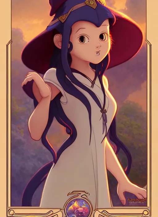 Prompt: cute wizard cat trading card design, natural lighting, path traced, highly detailed, high quality, digital painting, by don bluth and ross tran and studio ghibli and alphonse mucha, artgerm