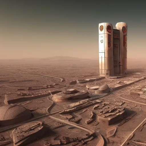 Prompt: a communist city on mars, futuristic, hyper realistic, space, 4k