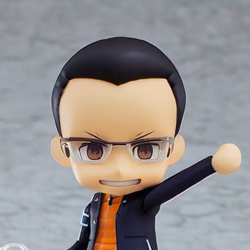 Prompt: tanaka from haikyu as an anime nendoroid of, detailed product photo