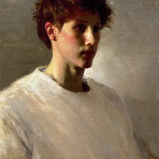 Image similar to augustus, by ilya repin, oil on canvas, 1 8 8 3