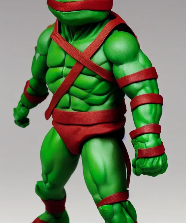 Image similar to a teenage mutant ninja turtle raphael neca toy