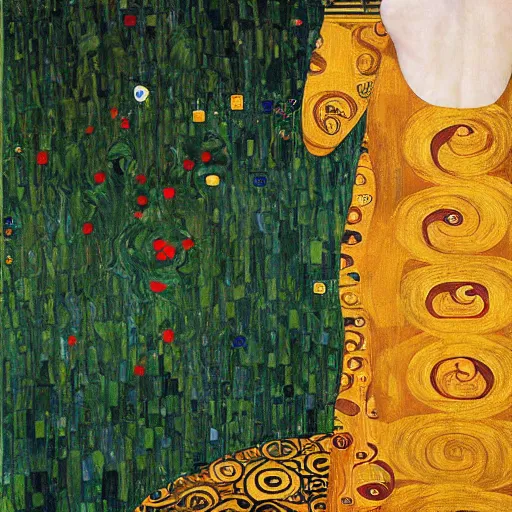 Prompt: christina hendricks by gustav klimt