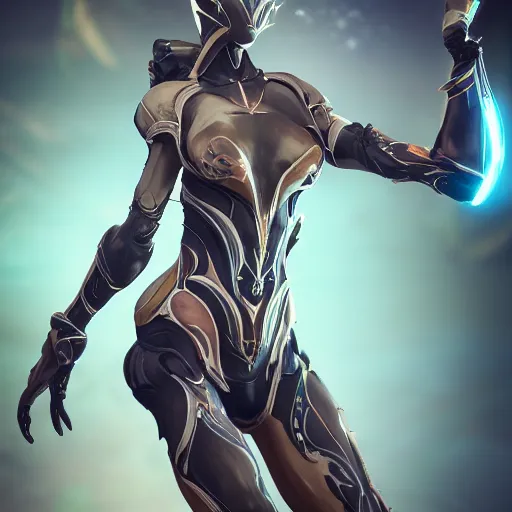 Image similar to highly detailed exquisite fanart, of a beautiful female warframe, elegant pose, high quality hands, epic cinematic shot, DeviantArt, high quality artstation, HD render