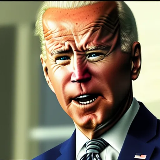 Prompt: a photographic still of Joe Biden starring as Captain America, cinematic