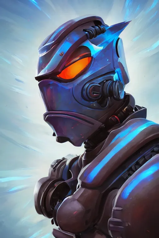 Image similar to epic mask helmet robot ninja portrait stylized as fornite style game design fanart by concept artist gervasio canda, behance hd by jesper ejsing, by rhads, makoto shinkai and lois van baarle, ilya kuvshinov, rossdraws global illumination radiating a glowing aura global illumination ray tracing hdr render in unreal engine 5