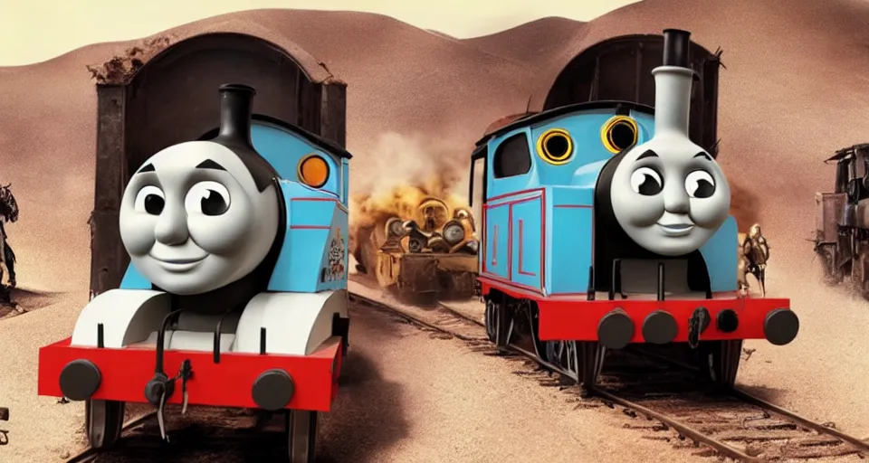 Image similar to Thomas the Tank Engine in MAD MAX: FURY ROAD