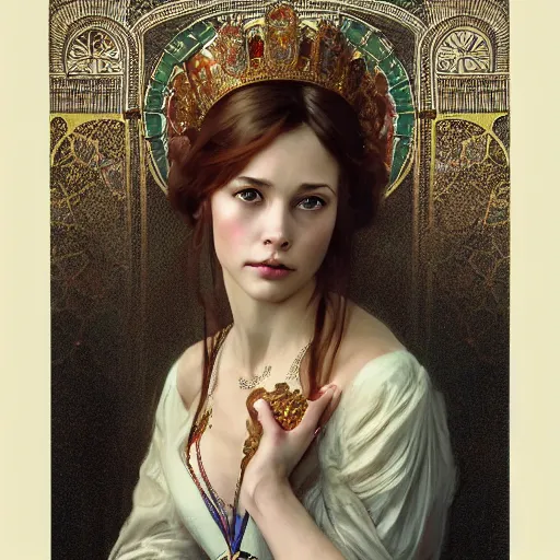 Image similar to amazing lifelike award winning pencil illustration of Anastasia Romanov trending on art station artgerm Greg rutkowski alphonse mucha cinematic