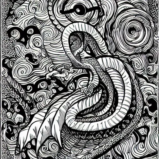 Prompt: mcbess illustration of a dragon, colorful!!!!!!!!!!!!!!!!