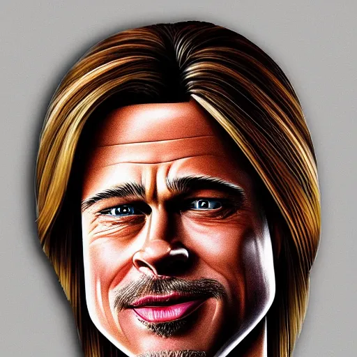 Prompt: brad pitt caricature