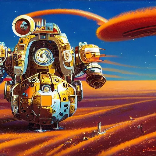 Prompt: a bio - mechanical robotic hamster mecha, moebius, chris foss, paul lehr, highly detailed, sharp, oil on canvas, 8 k, 4 k