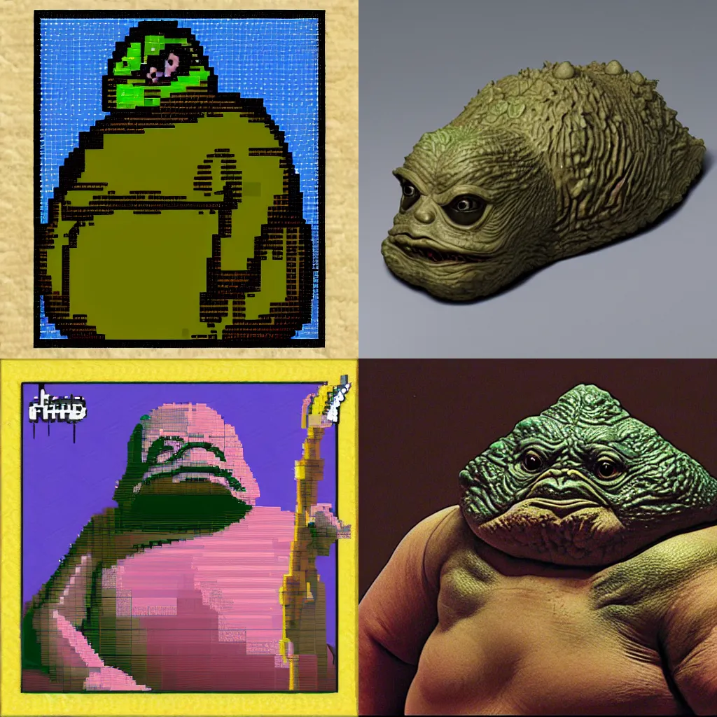 Prompt: 32-bit Jabba the Hutt