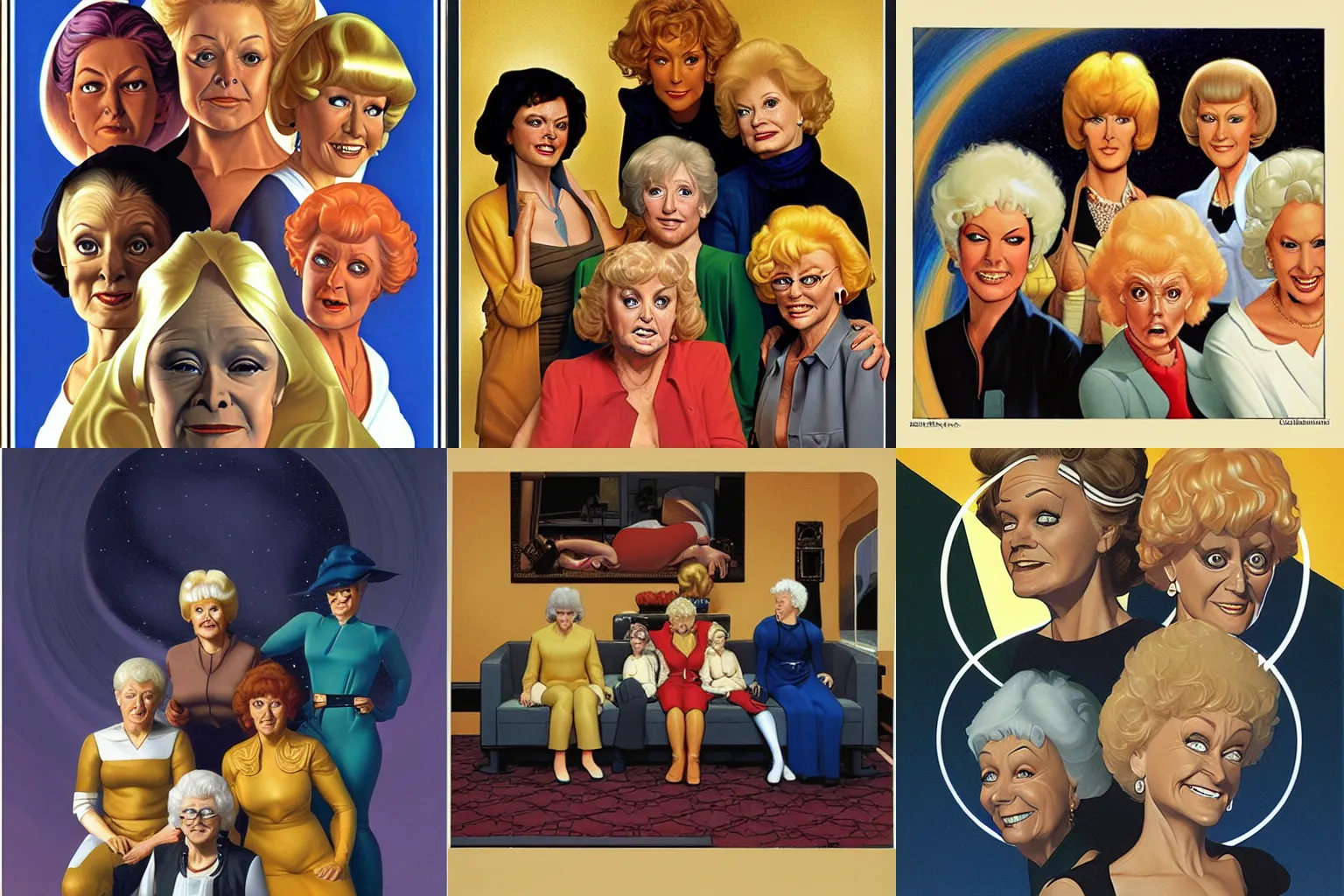 Prompt: The Golden Girls by Ralph McQuarrie