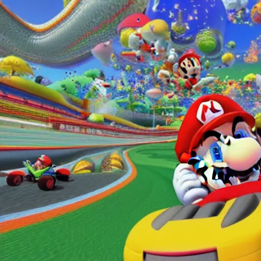 Image similar to mario kart landscape