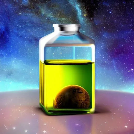 Prompt: universe in a bottle