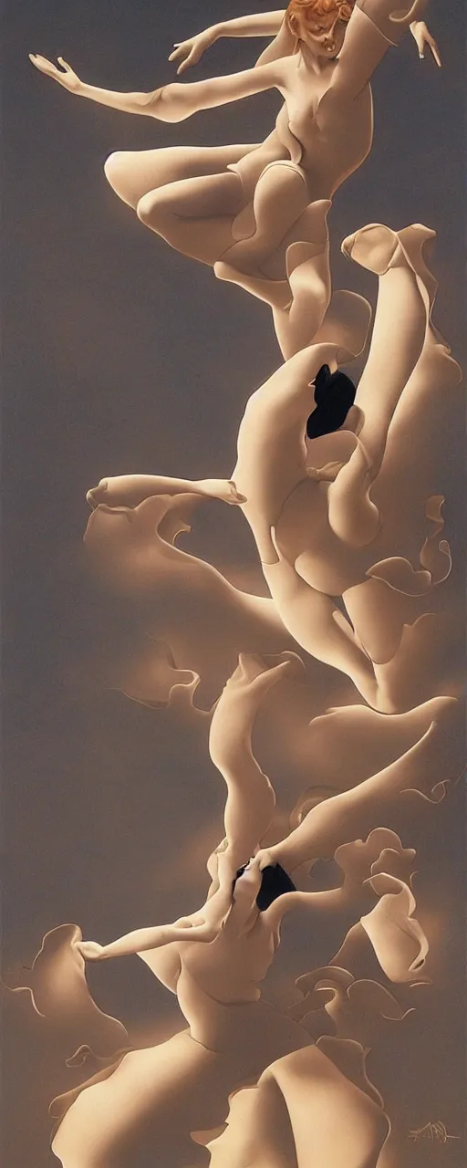 Image similar to dancer, by michael parkes, ntricate, artgerm