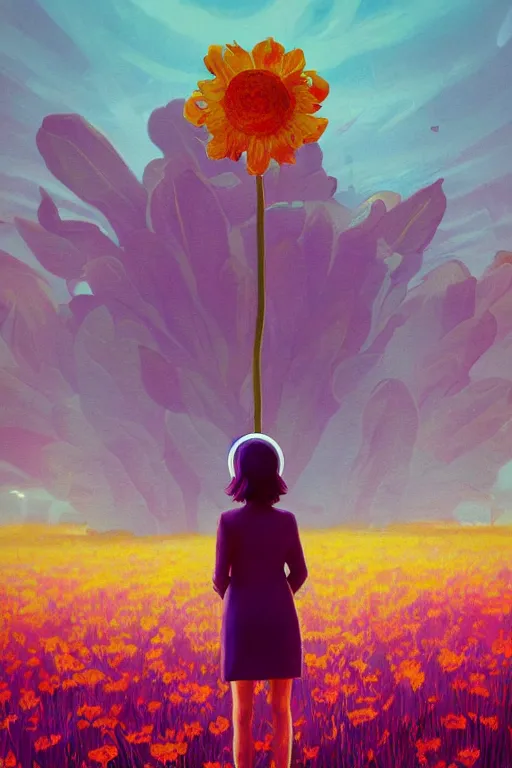 Prompt: closeup, giant flower face, woman standing by large modern windows, luxury, surreal photography, sunlight, impressionist painting, digital painting, artstation, simon stalenhag