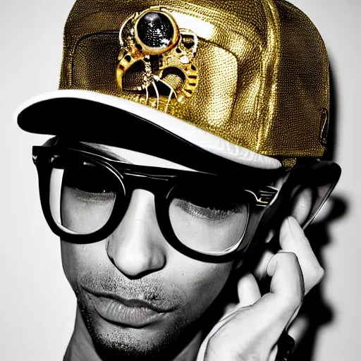 Prompt: “ a highly detailed award winning photo of an eldritch abomination wearing a snapback and a gold chain, photo by terry richardson ”