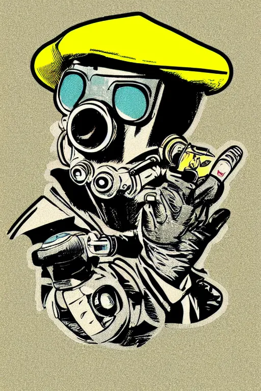 Image similar to fallout 7 6 retro futurist illustration art by butcher billy, sticker, colorful, illustration, highly detailed, simple, smooth and clean vector curves, no jagged lines, vector art, smooth andy warhol style