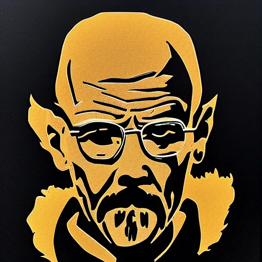 Image similar to portrait of walter white in don't starve, cupboard cutout art, 4 k, highly detailed, epic lighting