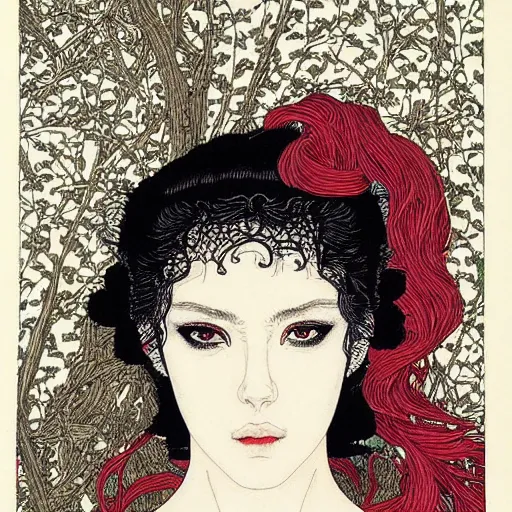 Image similar to intricate detailed portrait of scarlet johanson by takato yamamoto
