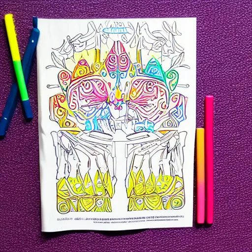 Prompt: kids coloring book
