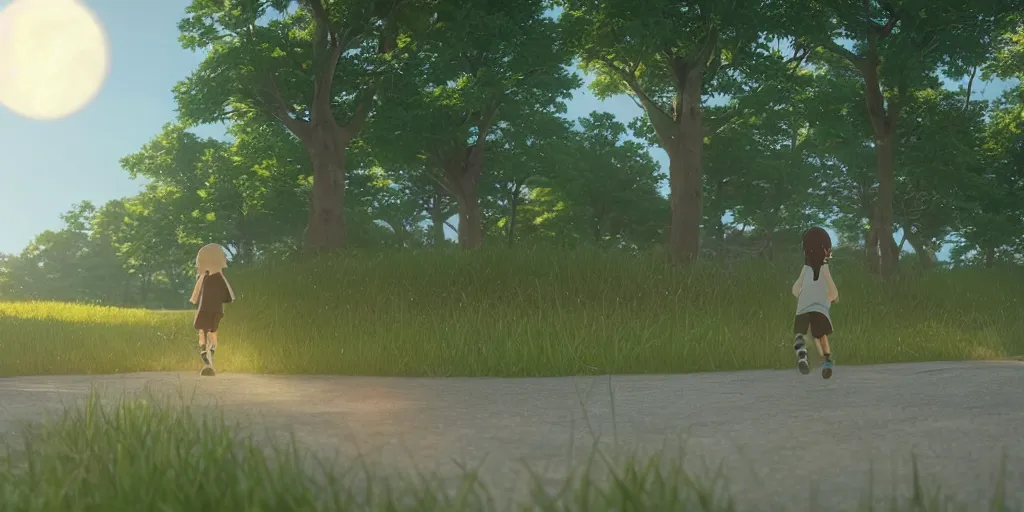 Prompt: running goose by makoto shinkai unreal engine ， light effect ， highly detailed ，