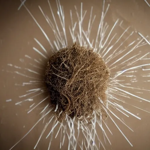 Image similar to mess of hair hairball on shower wall. tangled strands of hair. hair fell off a human and she stuck it to the wall.