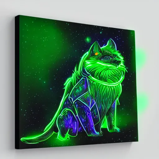 Image similar to visible environment soon, the 8 k, neon green, luxury, dramatic lighting, old man fell cosmic dragon korgi, photorealistic digital painting