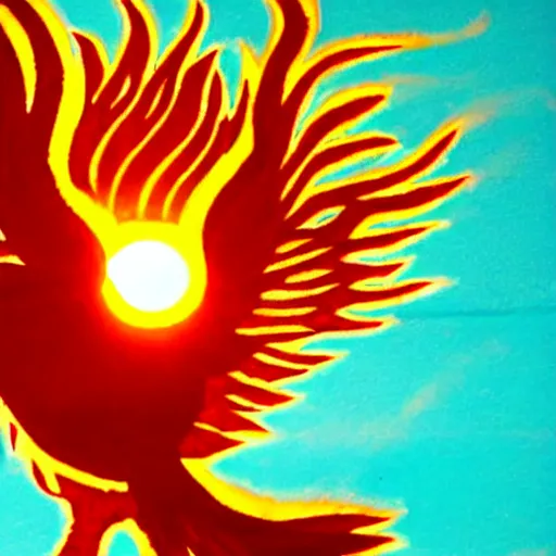 Image similar to phoenix in fire, sun, flowers, Venus, feminism, eggs, hip hop, rap