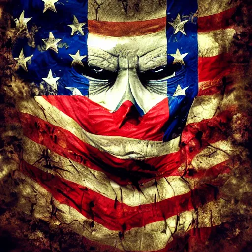 Image similar to billionaire american flag scariest horror nightmare by horiyoshi iii, digital art, deepdream cosmic, 3 d high definition, trending on artstation, photorealistic, high resolution, 8 k, octane, hyper detailed, trending on deviantart insane details, intricate, elite, ornate, elegant trend, highly detailed and intricate, sharp focus, photography, unreal engine