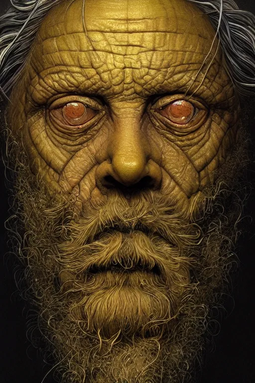 Prompt: beautiful portrait of the thing of the swamp by alan moore, intricate, dystopian, biopunk, extremely detailed, digital painting, sculpted in zbrush, artstation, concept art, smooth, sharp focus, illustration, chiaroscuro, soft lighting, golden ratio, rule of thirds, fibonacci, incredible art by Stanley Artgerm Lau and Greg Rutkowski, composition by mike mignola and Simon Stalenhag,