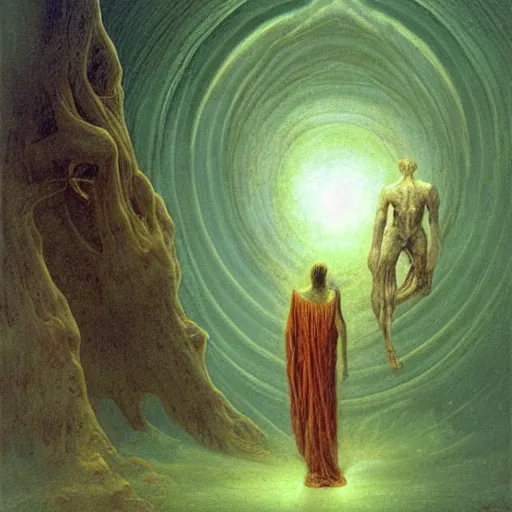 Image similar to An incubus visits a dreamer by Gustave Doré and Beksinski, oil painting,