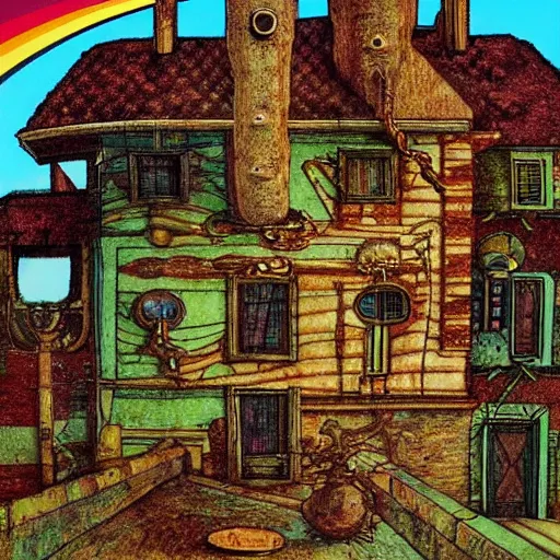 Image similar to Squidward's House on Acid by Da Vinci