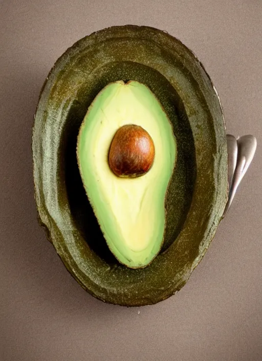 Image similar to jeff goldblum inside avocado