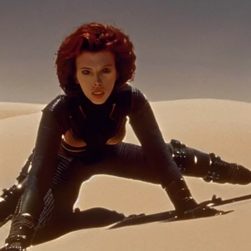 Image similar to a still of Scarlett Johansson in Dune (1984)