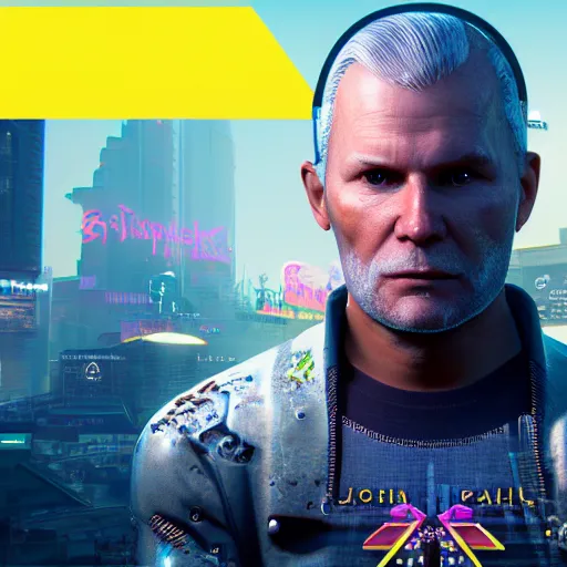 Image similar to john paul ii in cyberpunk 2 0 7 7, unreal engine