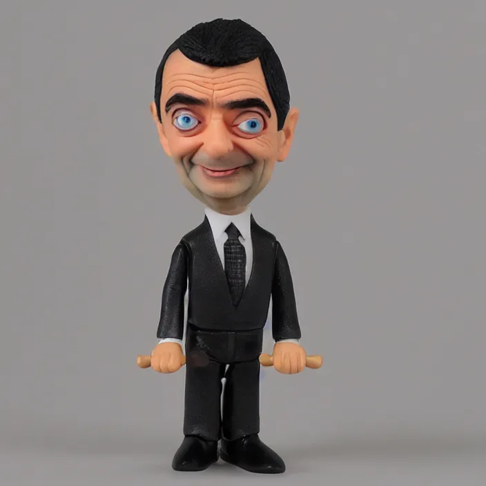 Image similar to a detailed figure of mr bean, first 4 figures, detailed product photo