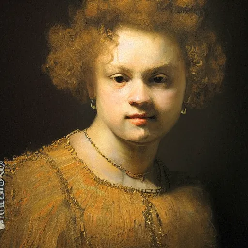 Prompt: high quality high detail painting by rembrandt, portrait of a modern girl, hd, photorealistic lighting