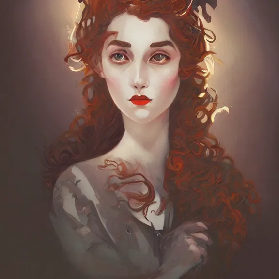 Image similar to a highly detailed beautiful portrait in the style of charles dana gibson and in the style of peter mohrbacher.