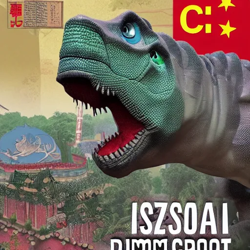 Image similar to communist dinosaur, china, social credit