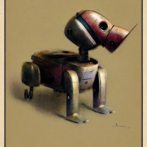 Prompt: ( ( ( ( ( 1 9 5 0 s retro future robot android box dog. muted colors. ) ) ) ) ) by jean - baptiste monge!!!!!!!!!!!!!!!!!!!!!!!!!!!!!!