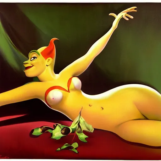 Image similar to shrek by rolf armstrong