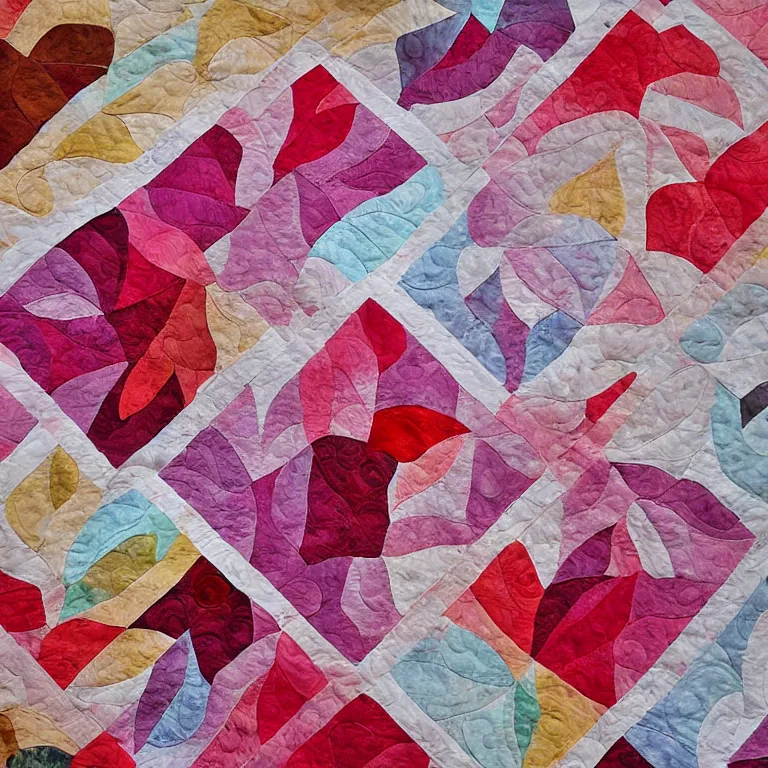 Image similar to abstract rose quilt