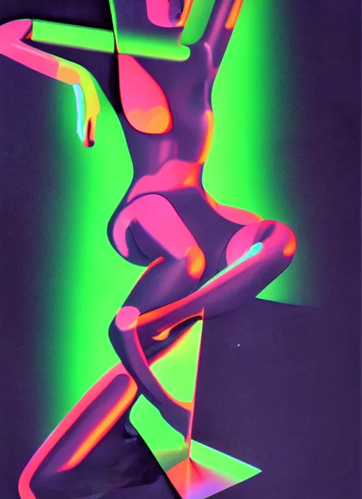 Image similar to futuristic lasers tracing, data visualization, laserpunk fullbodysuit,, pyramid visor, raindrops, wet, oiled, beautiful cyborg girl pinup, by steven meisel, kaws, rolf armstrong, cubist perfect geometry abstract acrylic, hyperrealism photorealistic airbrush collage painting, monochrome, neon fluorescent colors, minimalist rule of thirds, eighties eros